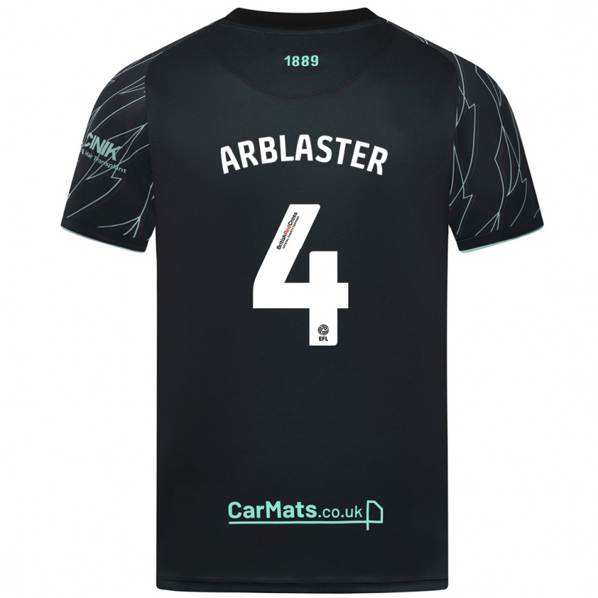 Kids Football Oliver Arblaster #4 Black Green Away Jersey 2024/25 T-Shirt Australia