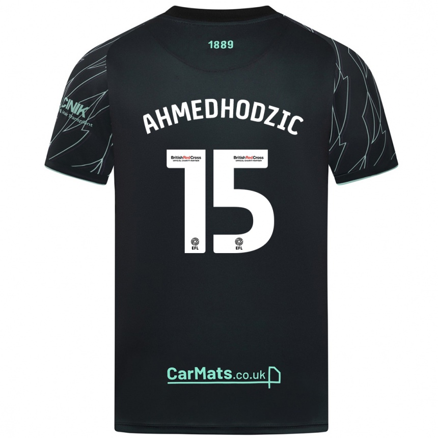 Kids Football Anel Ahmedhodzic #15 Black Green Away Jersey 2024/25 T-Shirt Australia