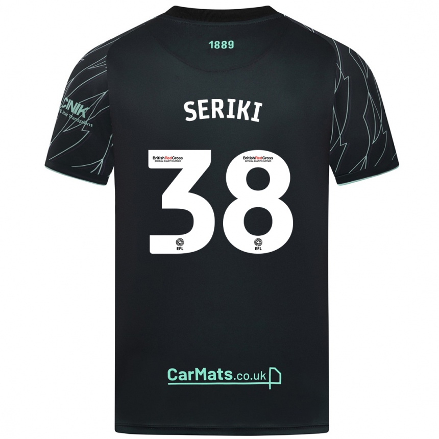 Kids Football Femi Seriki #38 Black Green Away Jersey 2024/25 T-Shirt Australia