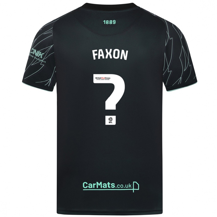 Kids Football Luke Faxon #0 Black Green Away Jersey 2024/25 T-Shirt Australia