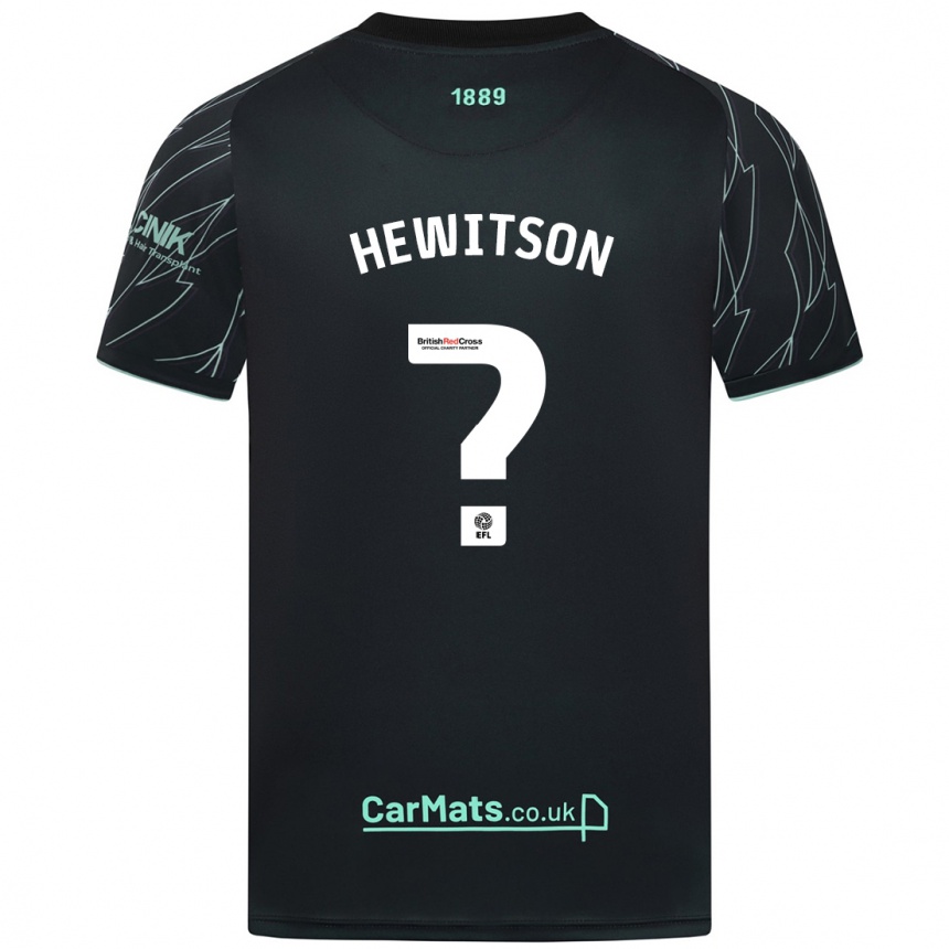 Kids Football Coby Hewitson #0 Black Green Away Jersey 2024/25 T-Shirt Australia