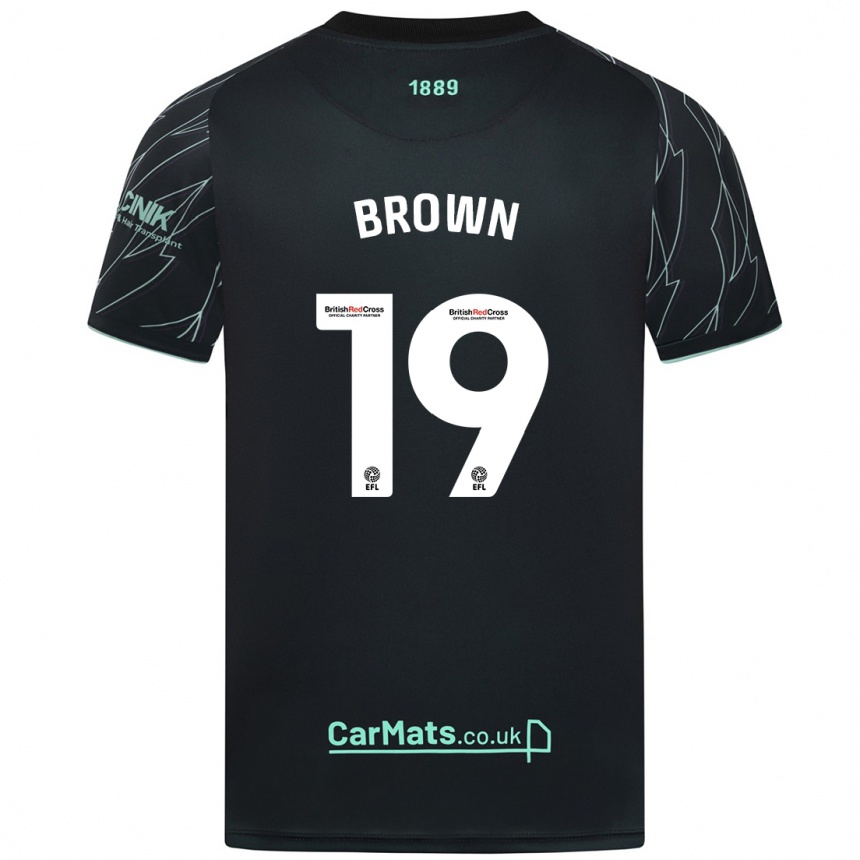 Kids Football Alanta Brown #19 Black Green Away Jersey 2024/25 T-Shirt Australia