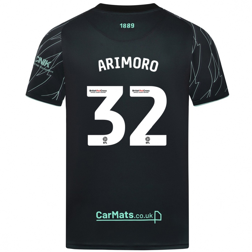 Kids Football Juliet Khinde Adebowale-Arimoro #32 Black Green Away Jersey 2024/25 T-Shirt Australia