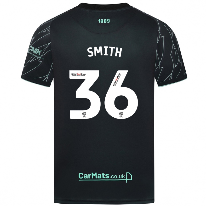 Kids Football Joshua Smith #36 Black Green Away Jersey 2024/25 T-Shirt Australia