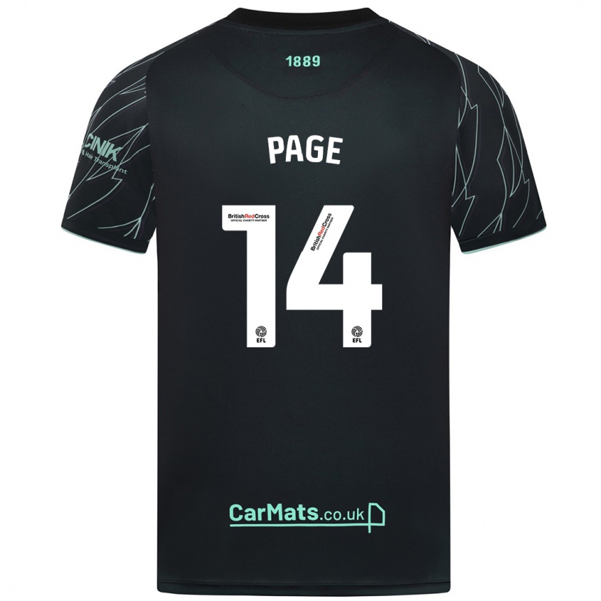 Kids Football Olivia Jane Page #14 Black Green Away Jersey 2024/25 T-Shirt Australia