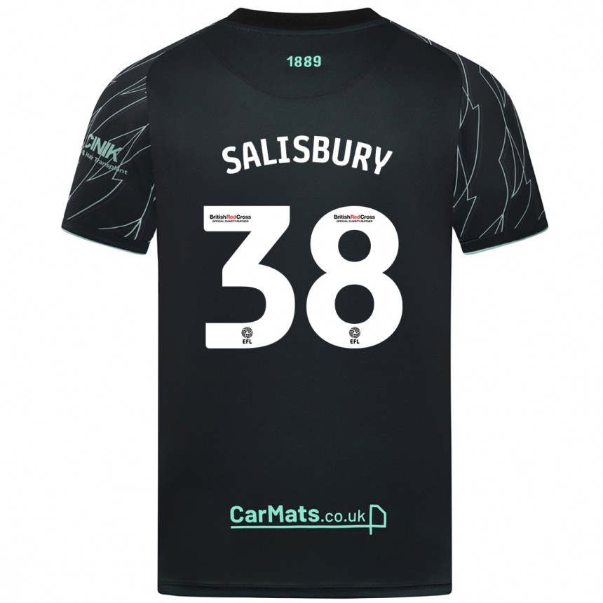 Kids Football Chloe Salisbury #38 Black Green Away Jersey 2024/25 T-Shirt Australia