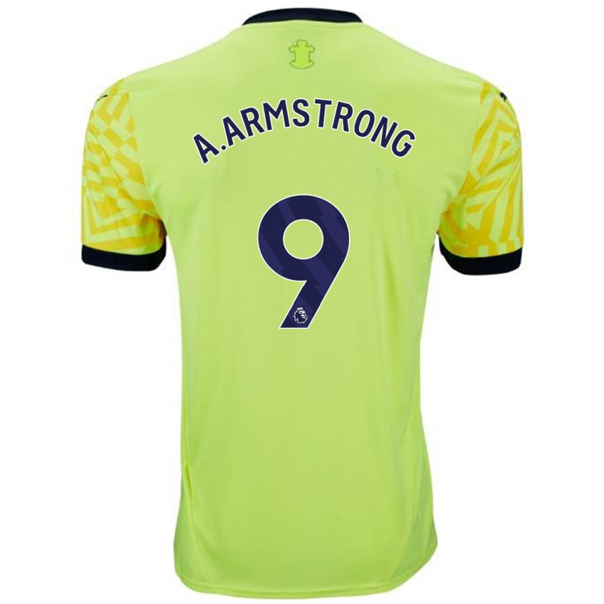 Kids Football Adam Armstrong #9 Yellow Away Jersey 2024/25 T-Shirt Australia