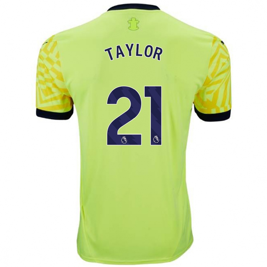 Kids Football Charlie Taylor #21 Yellow Away Jersey 2024/25 T-Shirt Australia