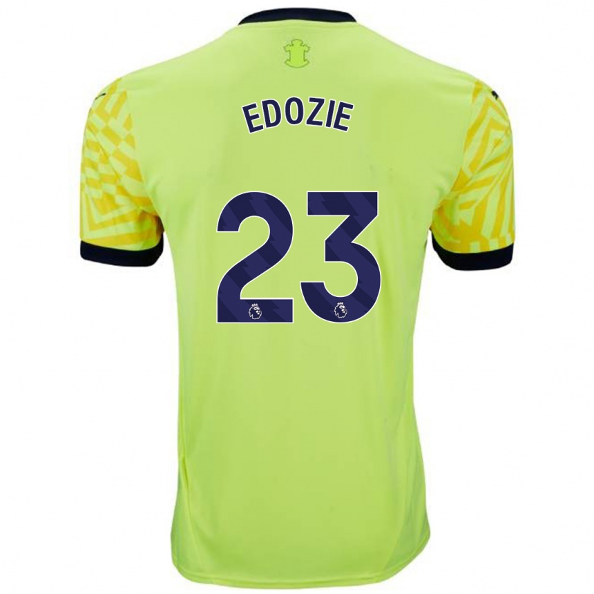 Kids Football Samuel Edozie #23 Yellow Away Jersey 2024/25 T-Shirt Australia