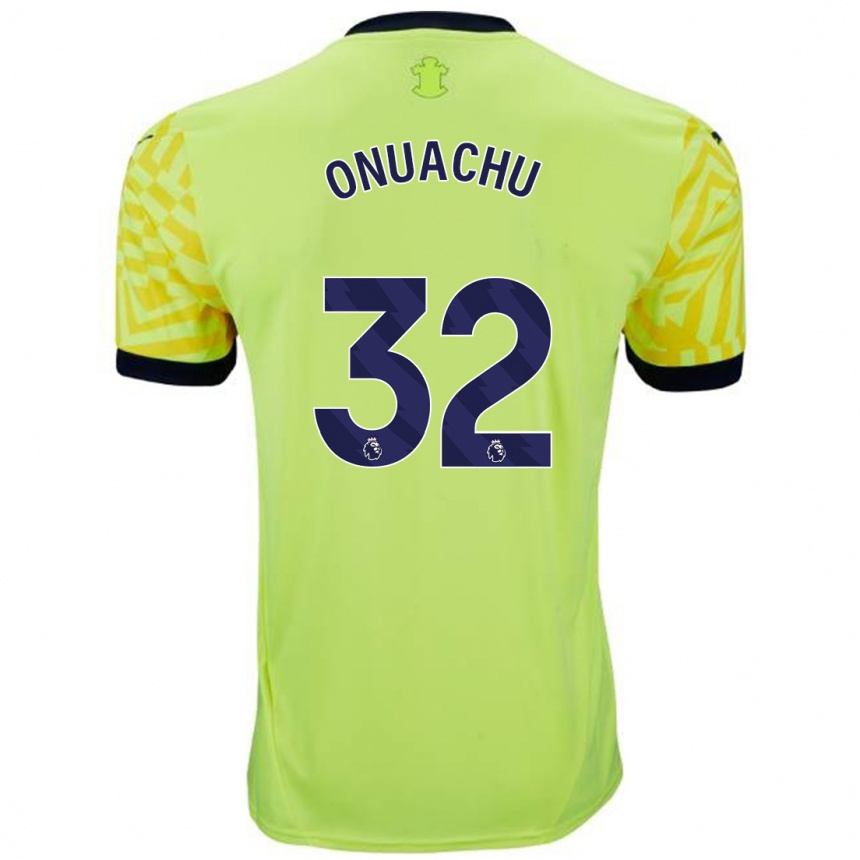 Kids Football Paul Onuachu #32 Yellow Away Jersey 2024/25 T-Shirt Australia