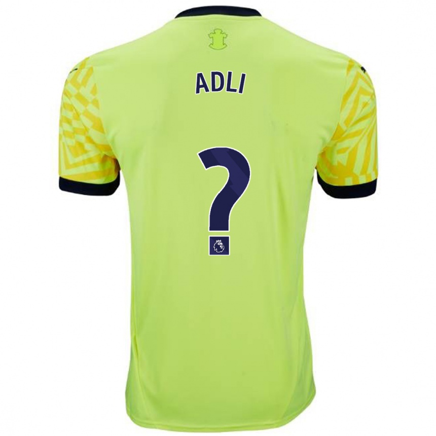 Kids Football Mohamed Adli #0 Yellow Away Jersey 2024/25 T-Shirt Australia