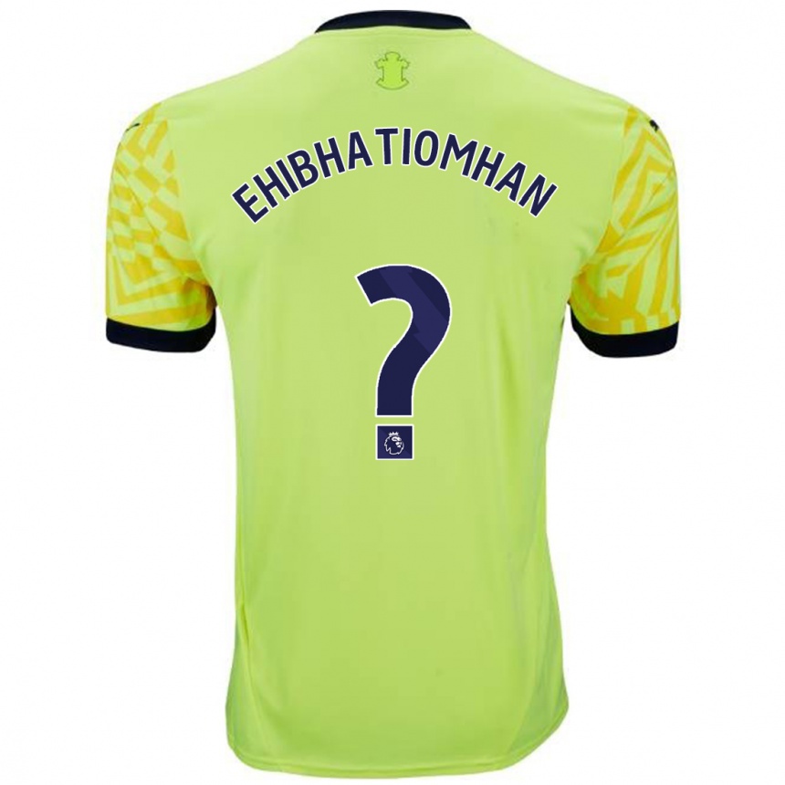 Kids Football Princewill Ehibhatiomhan #0 Yellow Away Jersey 2024/25 T-Shirt Australia