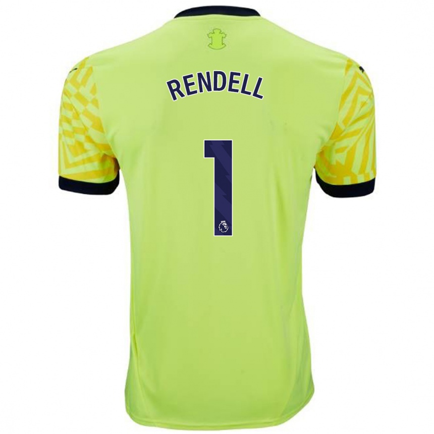 Kids Football Kayla Rendell #1 Yellow Away Jersey 2024/25 T-Shirt Australia