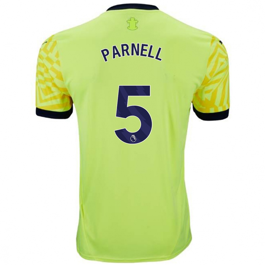 Kids Football Rosanna Parnell #5 Yellow Away Jersey 2024/25 T-Shirt Australia