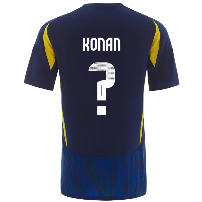 Kids Football Ghislain Konan #0 Blue Yellow Away Jersey 2024/25 T-Shirt Australia