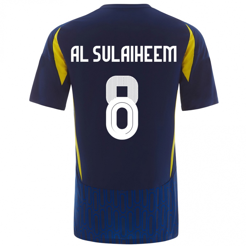 Kids Football Abdulmajeed Al-Sulayhim #8 Blue Yellow Away Jersey 2024/25 T-Shirt Australia