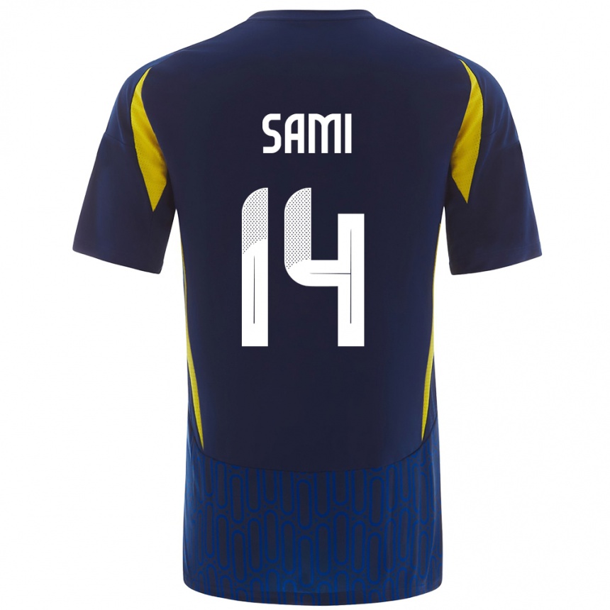 Kids Football Sami Al-Najei #14 Blue Yellow Away Jersey 2024/25 T-Shirt Australia