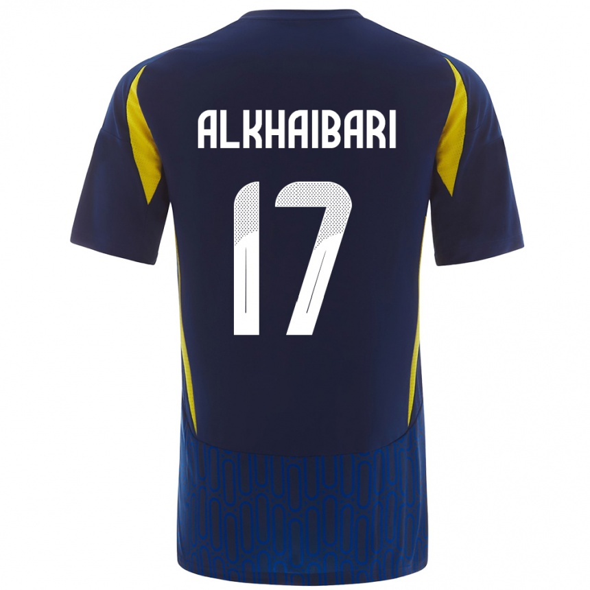 Kids Football Abdullah Al-Khaibari #17 Blue Yellow Away Jersey 2024/25 T-Shirt Australia