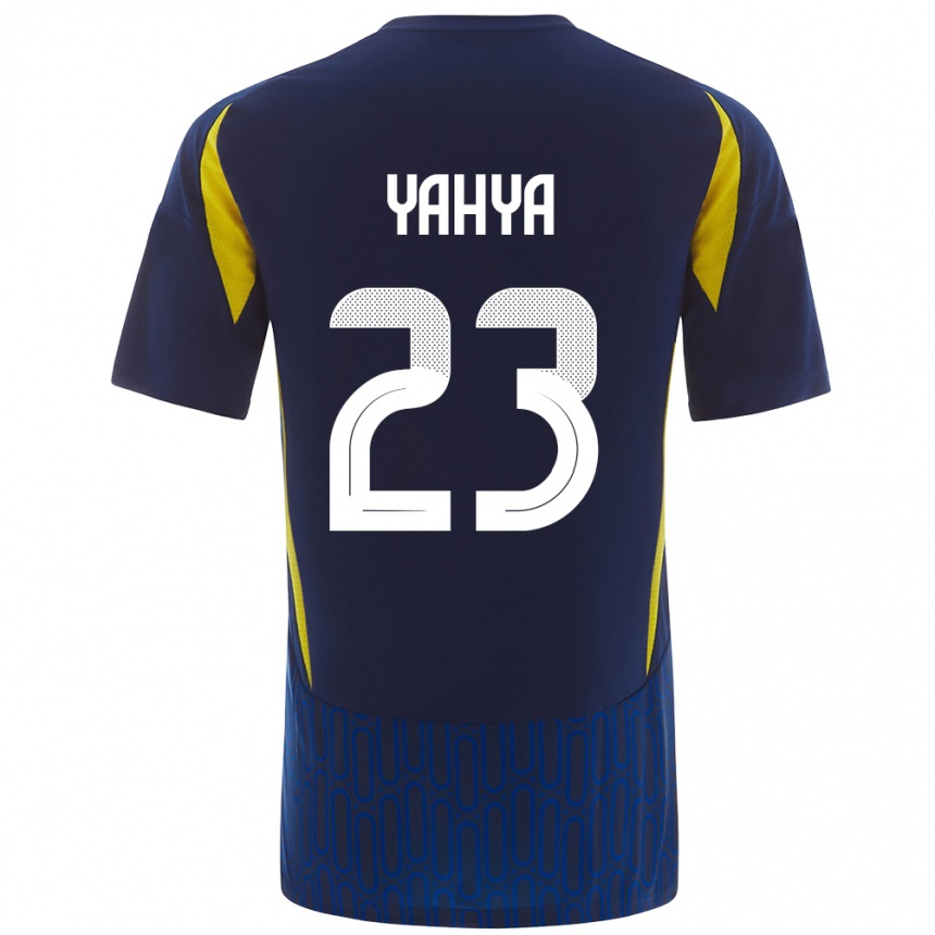 Kids Football Ayman Yahya #23 Blue Yellow Away Jersey 2024/25 T-Shirt Australia