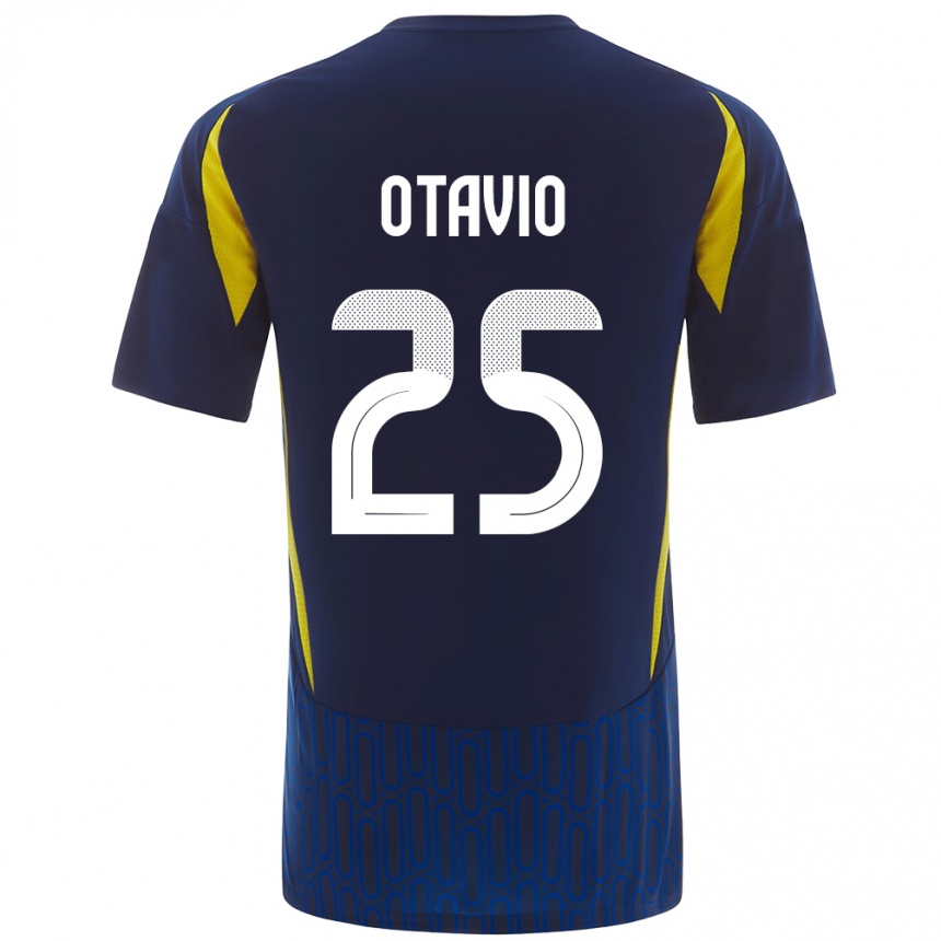 Kids Football Otávio #25 Blue Yellow Away Jersey 2024/25 T-Shirt Australia