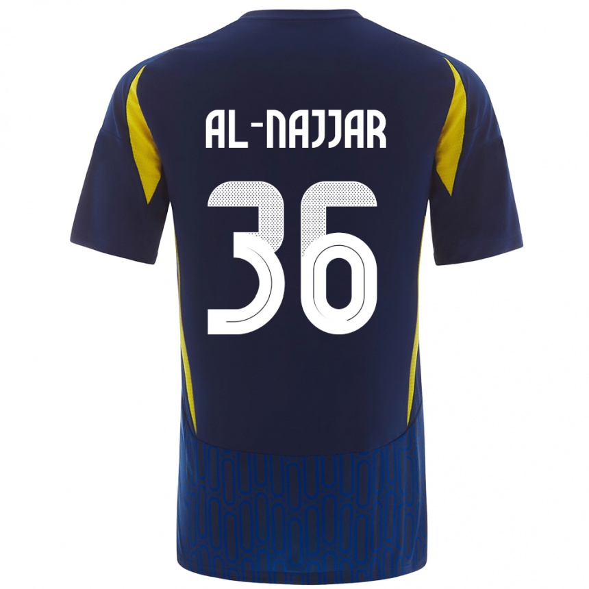 Kids Football Raghed Al-Najjar #36 Blue Yellow Away Jersey 2024/25 T-Shirt Australia