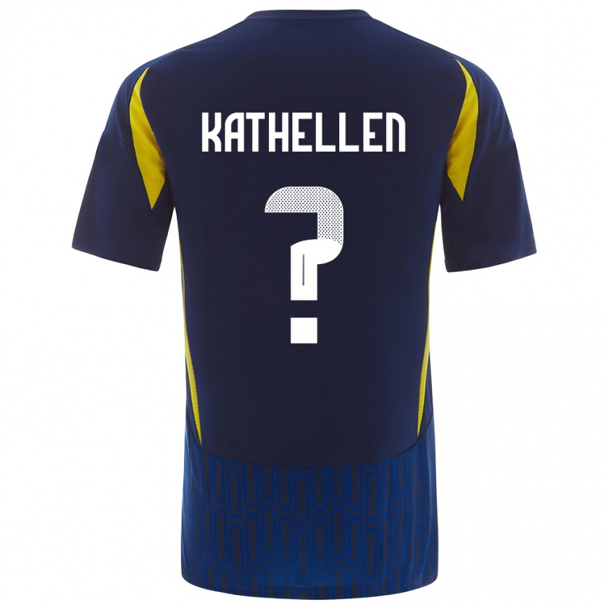 Kids Football Kathellen #0 Blue Yellow Away Jersey 2024/25 T-Shirt Australia