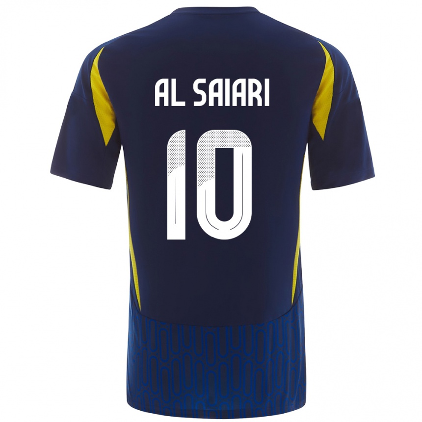 Kids Football Mubarkh Al-Saiari #10 Blue Yellow Away Jersey 2024/25 T-Shirt Australia