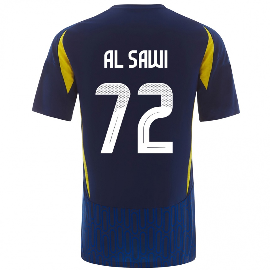 Kids Football Etaf Al-Sawi #72 Blue Yellow Away Jersey 2024/25 T-Shirt Australia