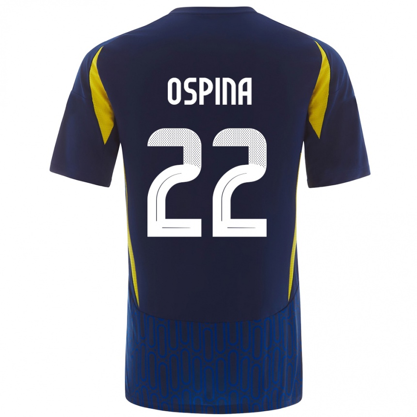 Kids Football David Ospina #22 Blue Yellow Away Jersey 2024/25 T-Shirt Australia