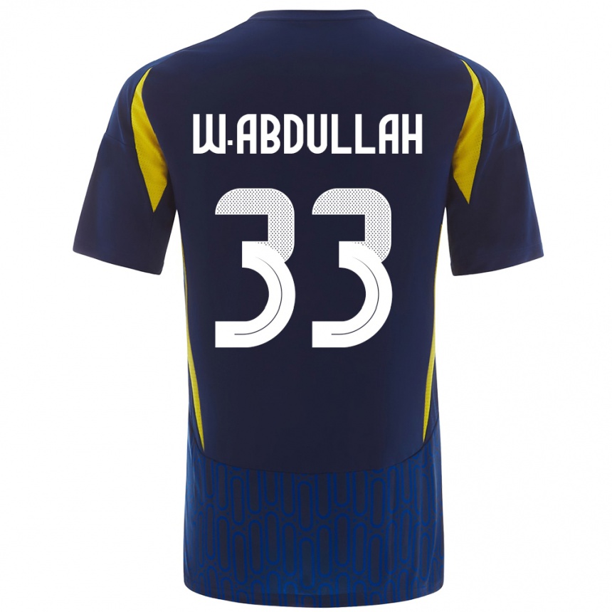 Kids Football Waleed Abdullah #33 Blue Yellow Away Jersey 2024/25 T-Shirt Australia