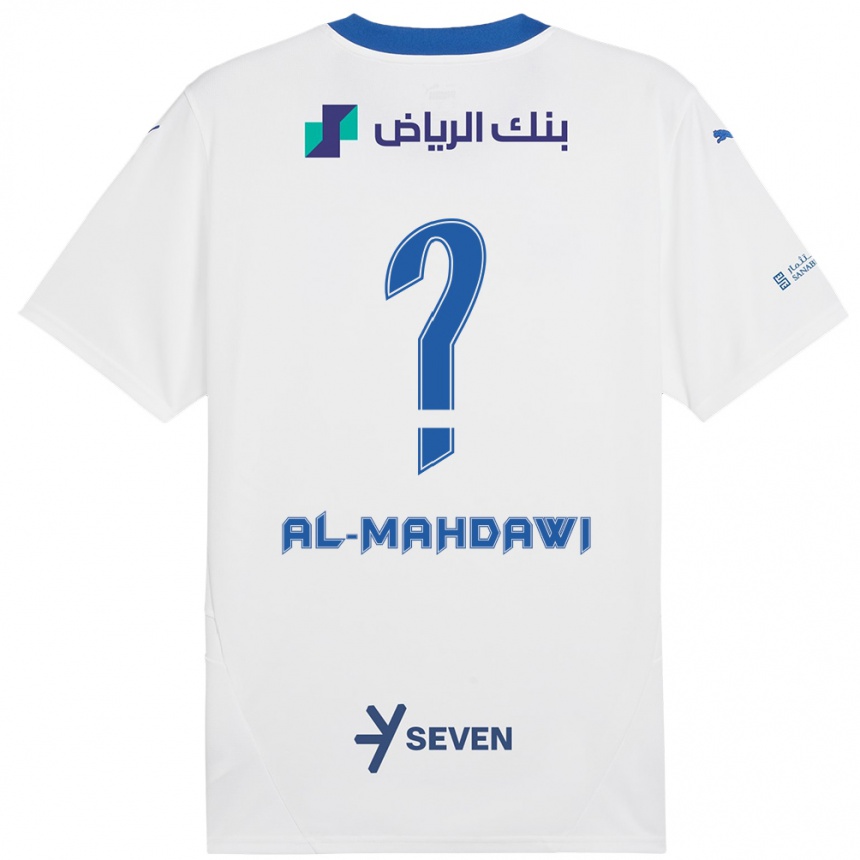 Kids Football Ali Al-Mahdawi #0 White Blue Away Jersey 2024/25 T-Shirt Australia