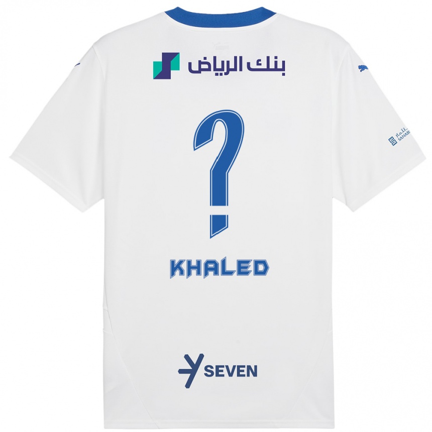 Kids Football Saad Khaled #0 White Blue Away Jersey 2024/25 T-Shirt Australia