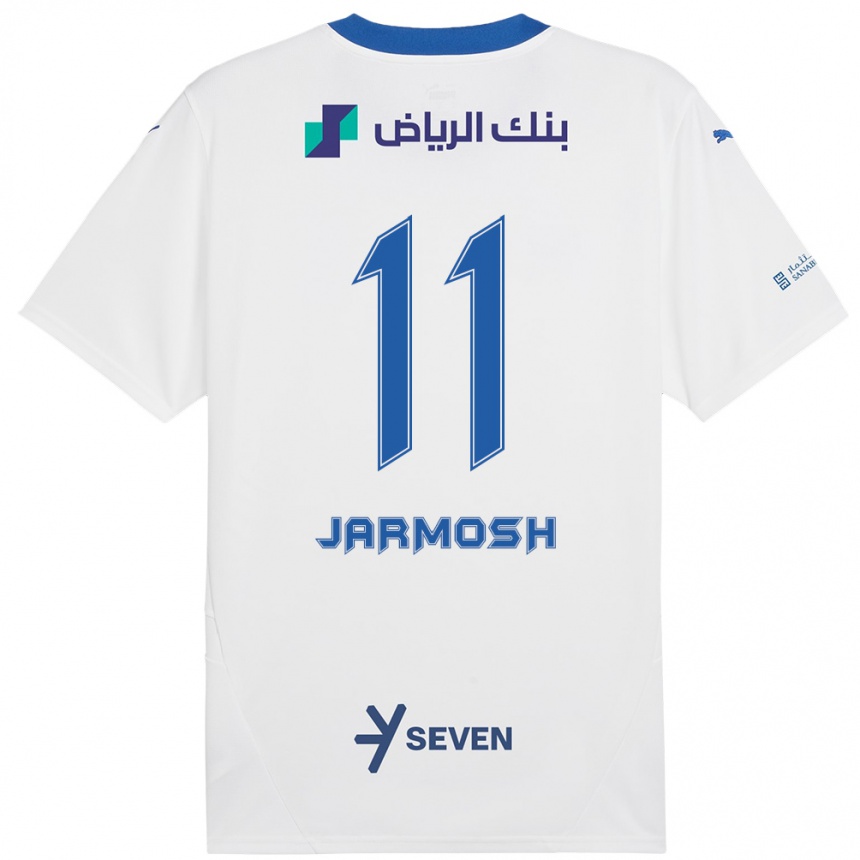 Kids Football Abdulaziz Jarmosh #11 White Blue Away Jersey 2024/25 T-Shirt Australia