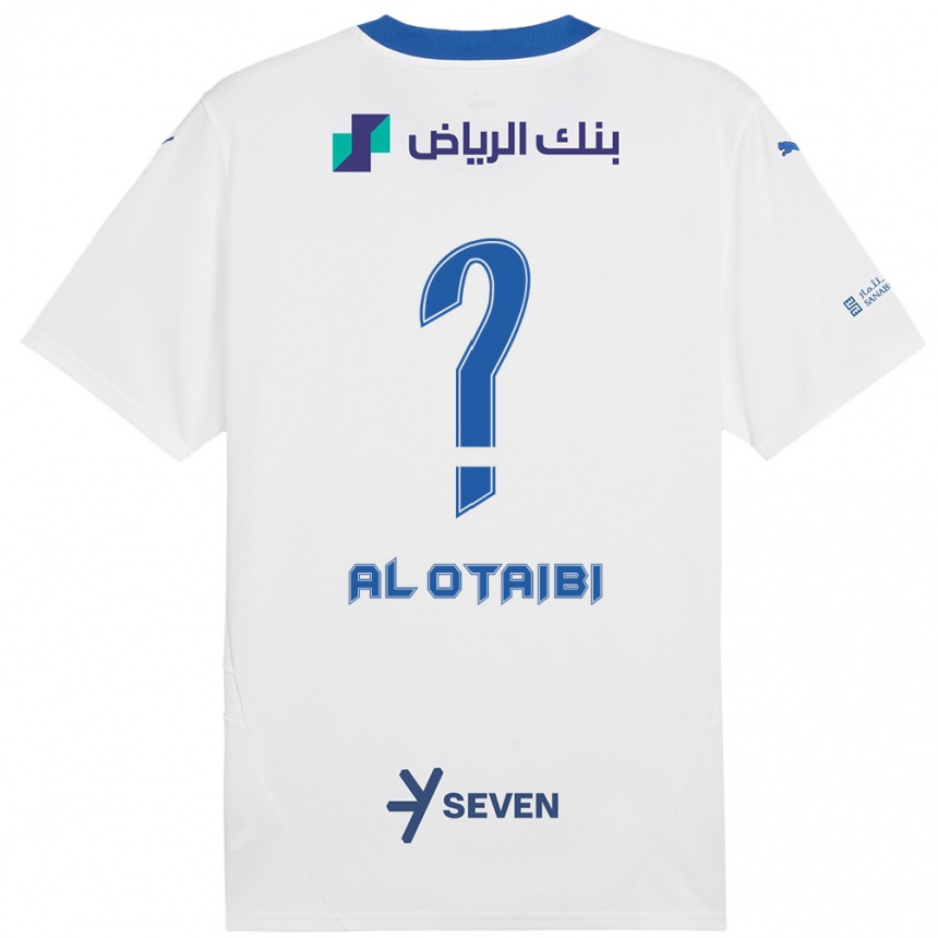 Kids Football Majd Al-Otaibi #0 White Blue Away Jersey 2024/25 T-Shirt Australia