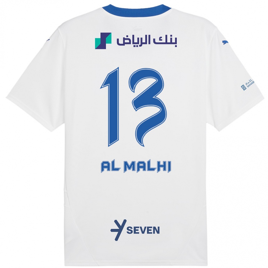 Kids Football Al Muhra Al-Malhi #13 White Blue Away Jersey 2024/25 T-Shirt Australia