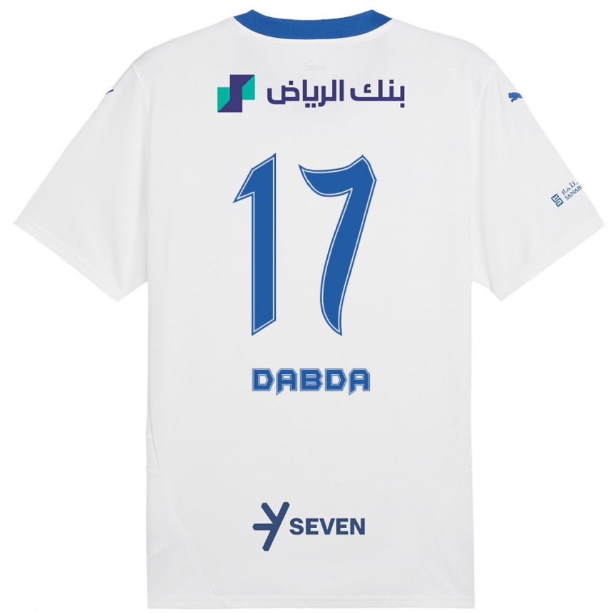 Kids Football Claudia Dabda #17 White Blue Away Jersey 2024/25 T-Shirt Australia