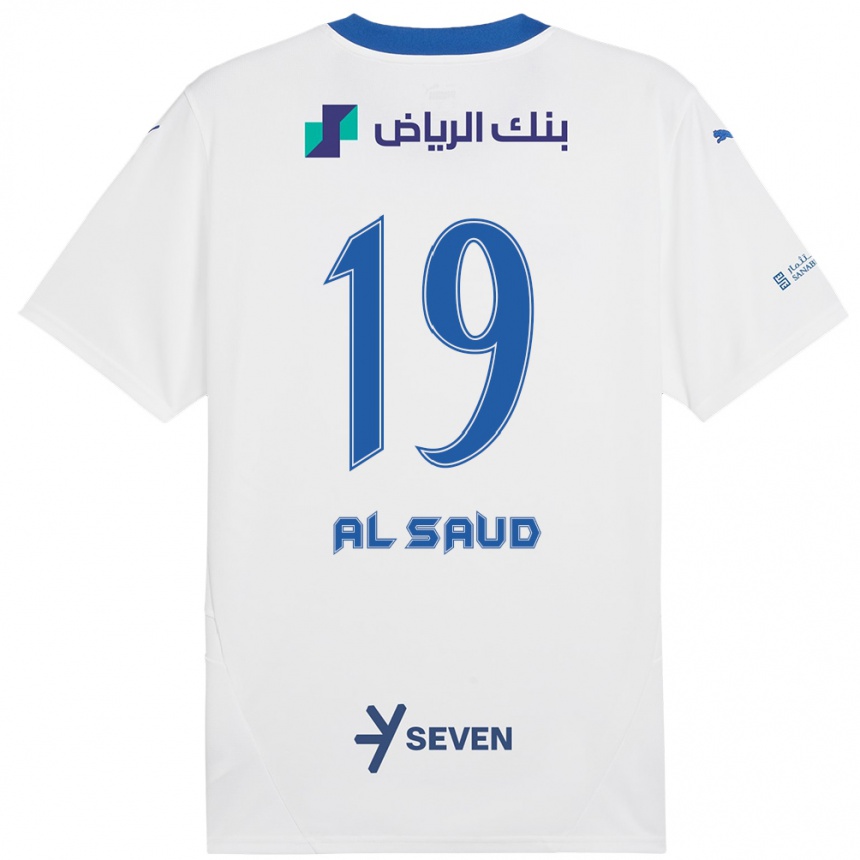 Kids Football Manal Al Saud #19 White Blue Away Jersey 2024/25 T-Shirt Australia