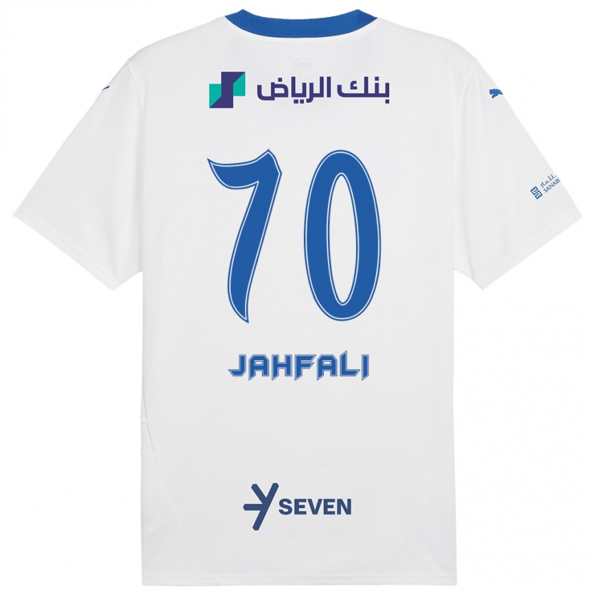 Kids Football Mohammed Jahfali #70 White Blue Away Jersey 2024/25 T-Shirt Australia