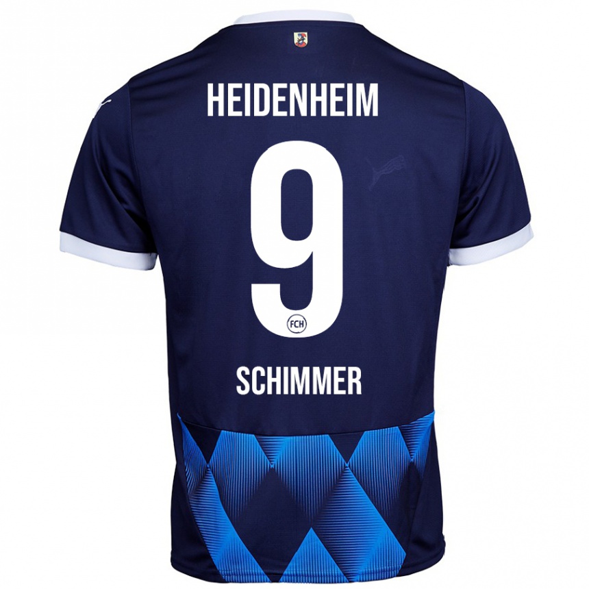 Kids Football Stefan Schimmer #9 Dark Navy Blue Away Jersey 2024/25 T-Shirt Australia