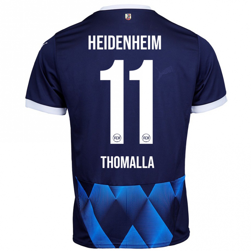 Kids Football Denis Thomalla #11 Dark Navy Blue Away Jersey 2024/25 T-Shirt Australia