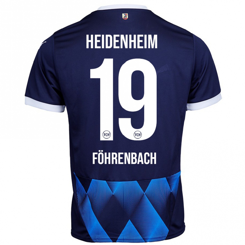 Kids Football Jonas Föhrenbach #19 Dark Navy Blue Away Jersey 2024/25 T-Shirt Australia