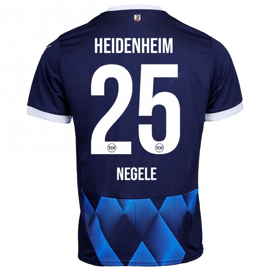 Kids Football Christopher Negele #25 Dark Navy Blue Away Jersey 2024/25 T-Shirt Australia