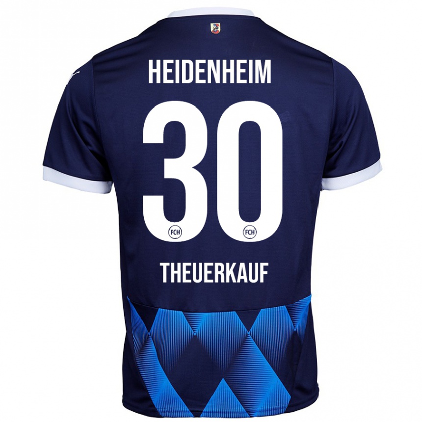 Kids Football Norman Theuerkauf #30 Dark Navy Blue Away Jersey 2024/25 T-Shirt Australia