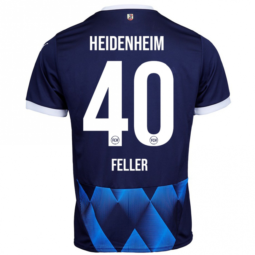 Kids Football Frank Feller #40 Dark Navy Blue Away Jersey 2024/25 T-Shirt Australia