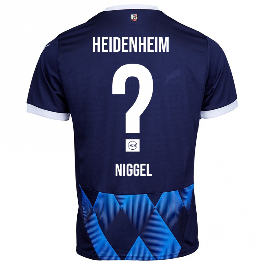 Kids Football Henrik Niggel #0 Dark Navy Blue Away Jersey 2024/25 T-Shirt Australia