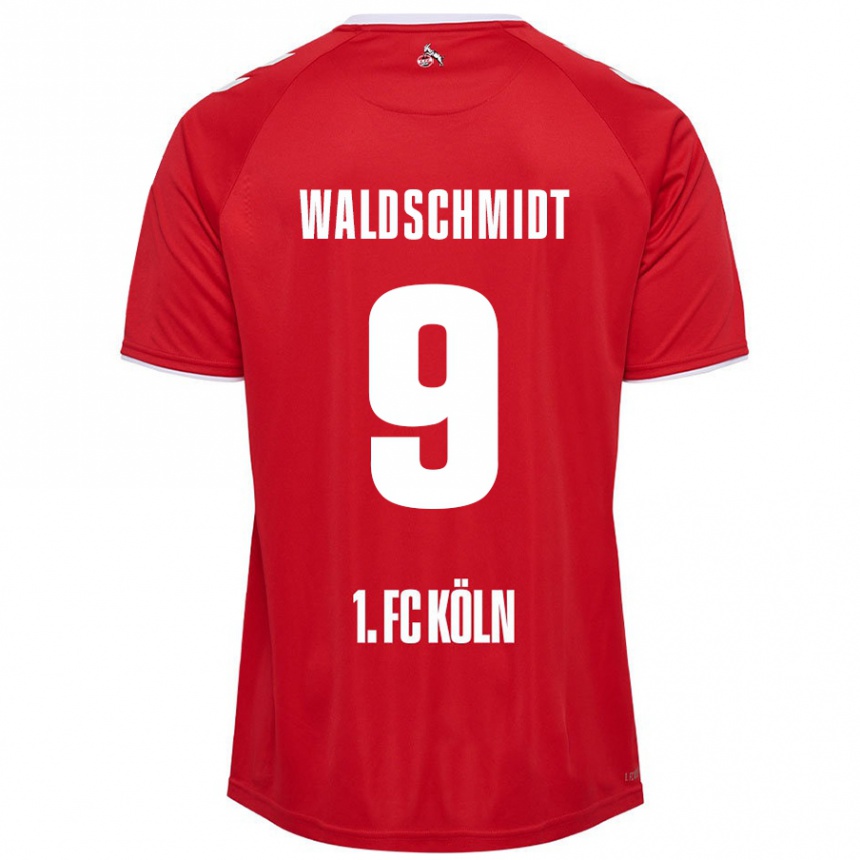 Kids Football Luca Waldschmidt #9 Red White Away Jersey 2024/25 T-Shirt Australia