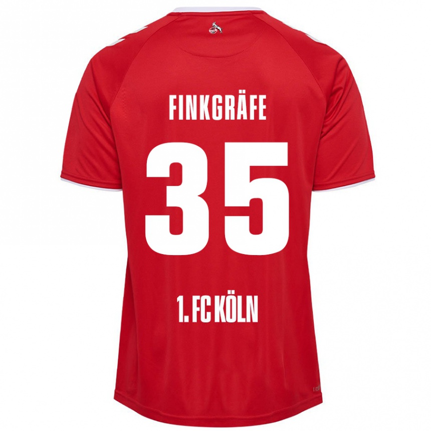 Kids Football Max Finkgräfe #35 Red White Away Jersey 2024/25 T-Shirt Australia