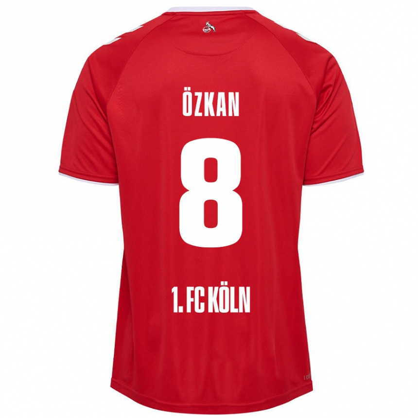 Kids Football Mikail Özkan #8 Red White Away Jersey 2024/25 T-Shirt Australia