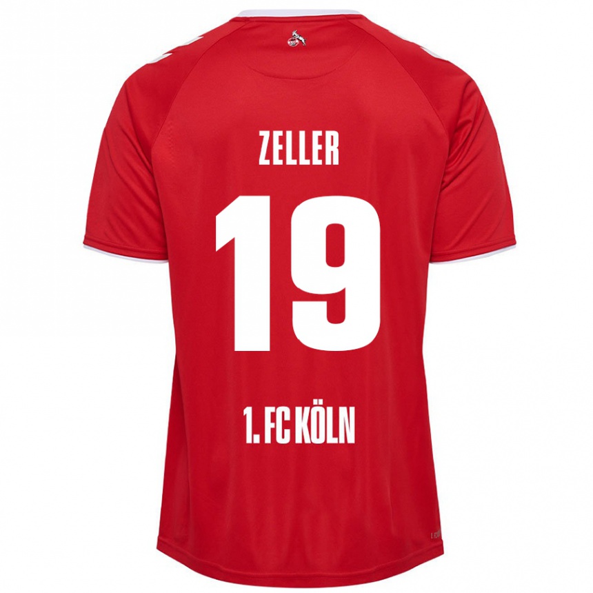 Kids Football Dóra Zeller #19 Red White Away Jersey 2024/25 T-Shirt Australia