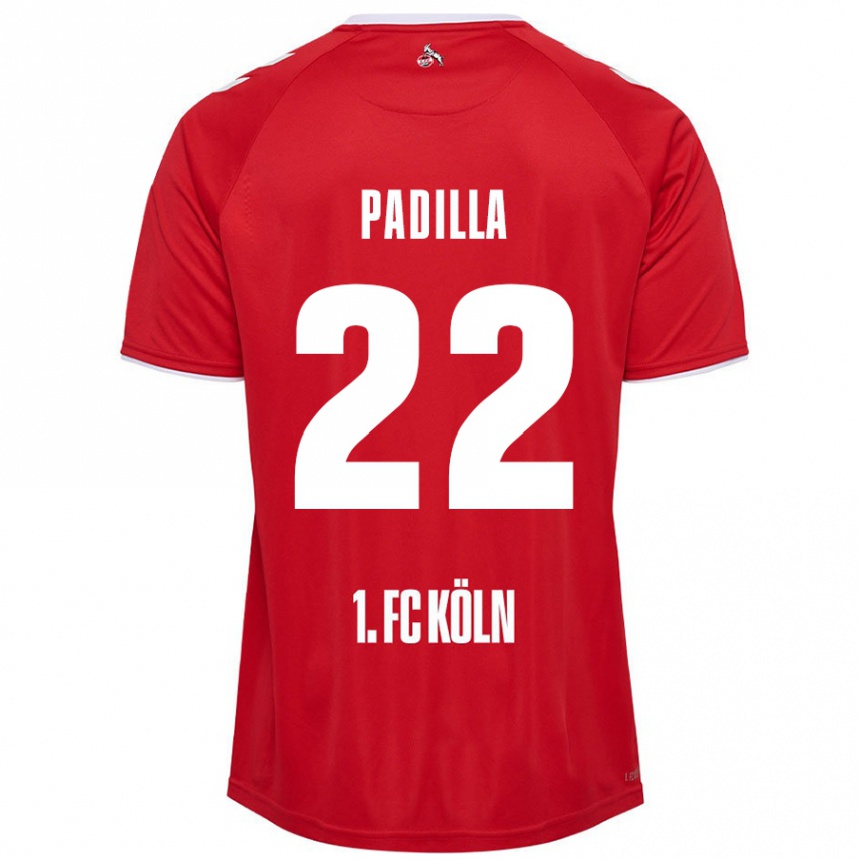 Kids Football Natalia Padilla #22 Red White Away Jersey 2024/25 T-Shirt Australia